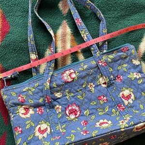 Floral Blue Quilted Tote Bag